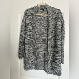 Express Marled Black and White Cardigan